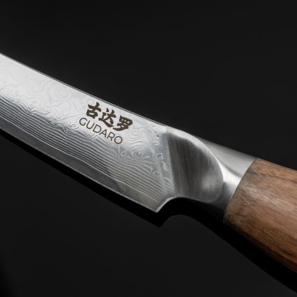 Gudaro - Damaszkuszi univerzális konyhakés TAKUMI 5, 67 rétegű acél, pengehossz 12,5 cm, diófa markolat