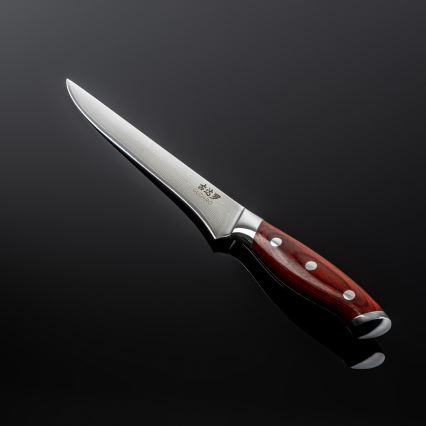 Gudaro - KENSHO damaszkuszi csontozókés 6, 67 rétegű acél, hossza 15 cm