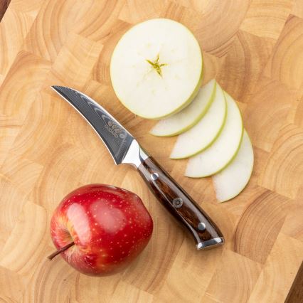 Gudaro - SZETT 1x Damaszkuszi séfkés FENG 8, 67 rétegű acélból, hossz 20 cm + 1x damaszkuszi Santoku konyhakés FENG 7,5, 67 rétegű acélból, hossz 18 cm + 1x INGYENES damaszkuszi gyümölcskés FENG 3,5, 67 rétegű acélból, hossz 9,5 cm