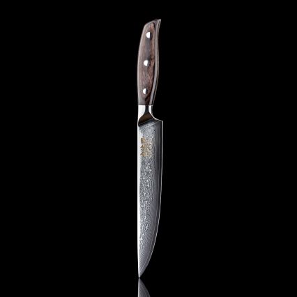 Gudaro - SHIRO 8, 67 rétegű damaszkacél porciózó kés, 20 cm hosszú