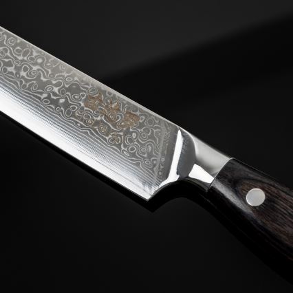 Gudaro - SHIRO 8, 67 rétegű damaszkacél porciózó kés, 20 cm hosszú