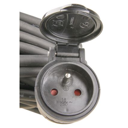 Gumibevonatú hosszabbító kábel – 1 aljzat, 20 m, IP44