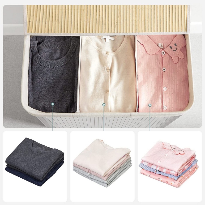 GUS fehér ruhakosár