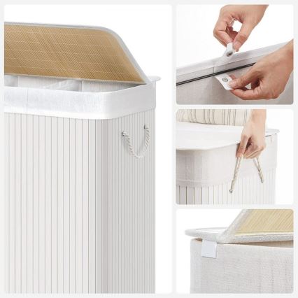 GUS fehér ruhakosár