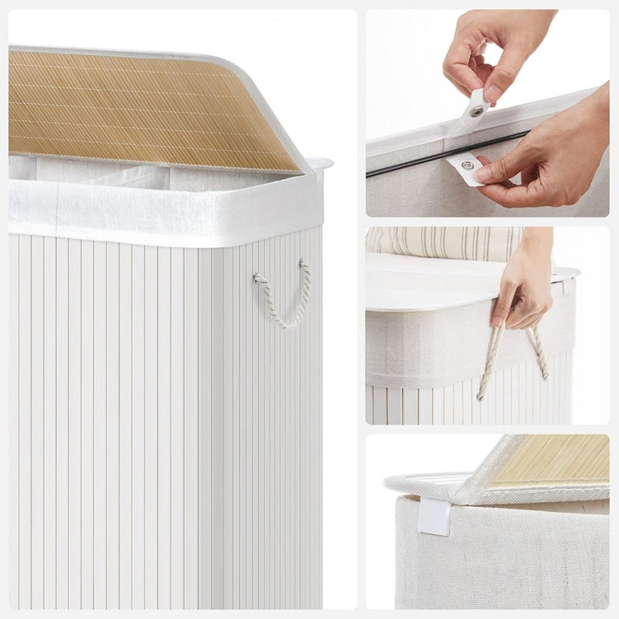 GUS fehér ruhakosár