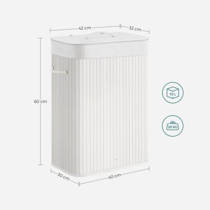 GUS fehér szennyeskosár