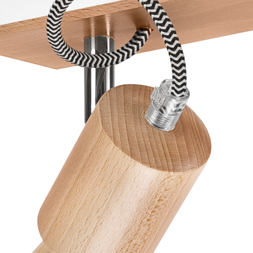 Fali lámpa GUSTAVO 3xE27/60W/230V bükk