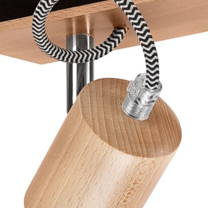 Fali lámpa GUSTAVO 3xE27/60W/230V bükk