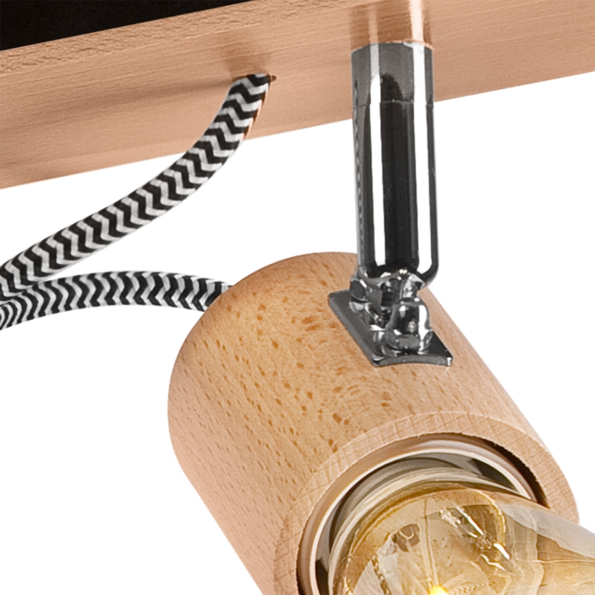 Fali lámpa GUSTAVO 3xE27/60W/230V bükk