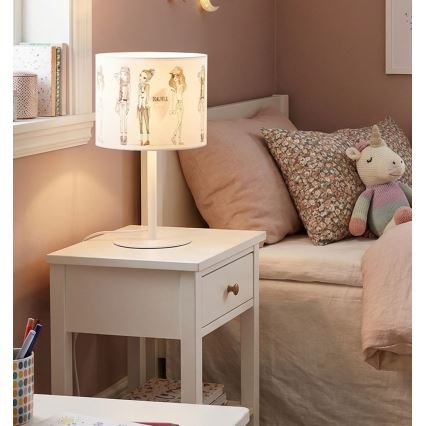 Gyerek asztali lámpa GIRLS VIBES 1xE27/60W/230V átm. 18 cm lányoknak