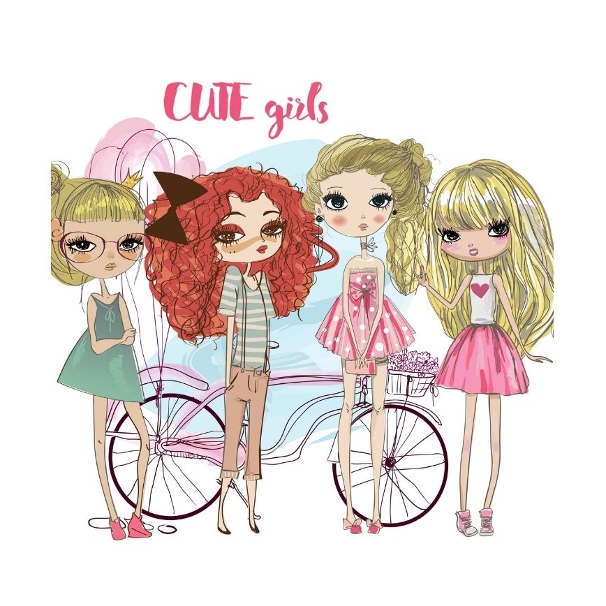 Gyerek asztali lámpa GIRLS VIBES 1xE27/60W/230V, átmérő 18 cm, lányoknak