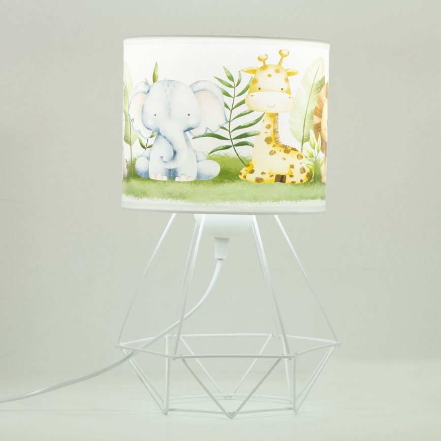 Gyerek asztali lámpa KIDS ROOM 1xE27/60W/230V átm. 18 cm dzsungel