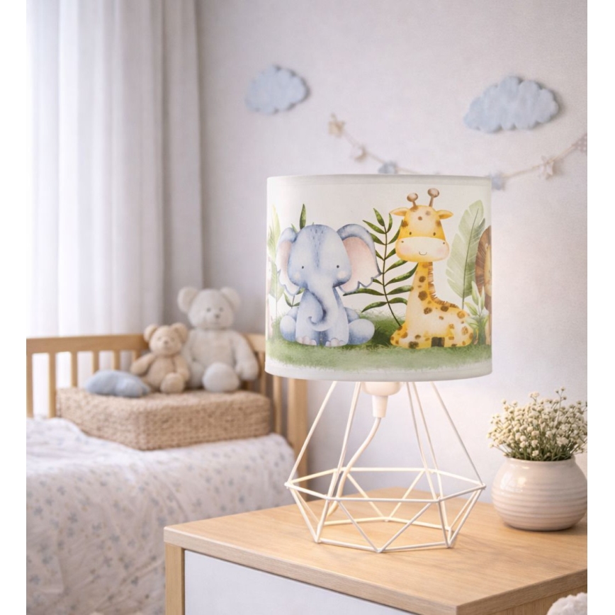 Gyerek asztali lámpa KIDS ROOM 1xE27/60W/230V átm. 18 cm dzsungel