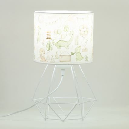 Gyerek asztali lámpa KIDS ROOM 1xE27/60W/230V átmérő 18 cm dinoszaurusz