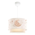 Gyerek csillár CANDY 1xE27/40W/230V fehér/bézs