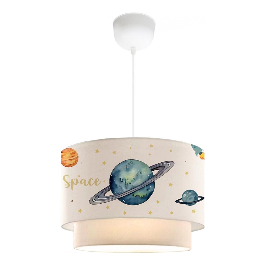 Gyerek csillár CANDY 1xE27/40W/230V fehér/sokszínű