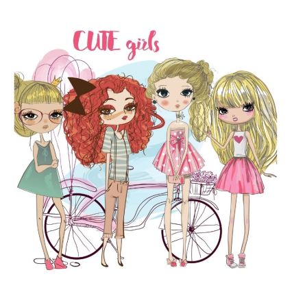 Gyerek csillár GIRLS VIBES 1xE27/60W/230V átm. 40 cm lányoknak