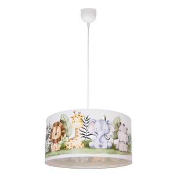 Gyerek csillár KIDS ROOM 1xE27/60W/230V Ø 40 cm dzsungel mintás