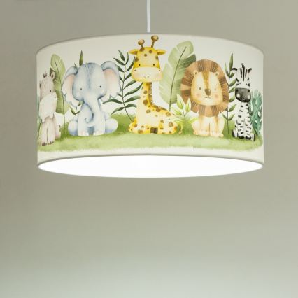 Gyerek csillár KIDS ROOM 1xE27/60W/230V Ø 40 cm dzsungel mintás