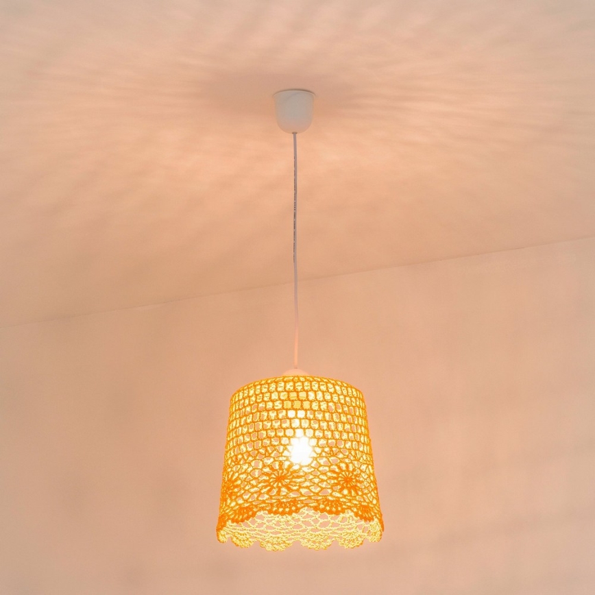 Gyerek csillár zsinóron NONNA 1xE27/60W/230V rózsaszín