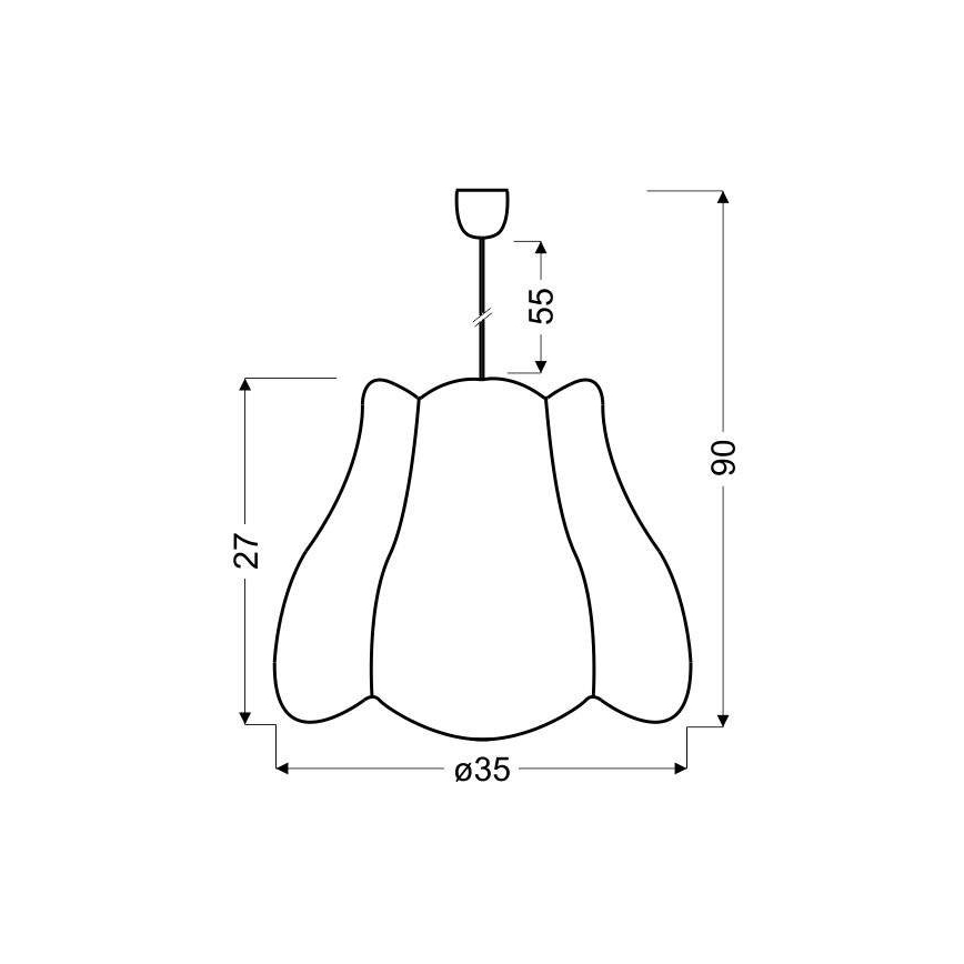 Gyerek csillár zsinóron ZUZA 1xE27/60W/230V rózsaszín