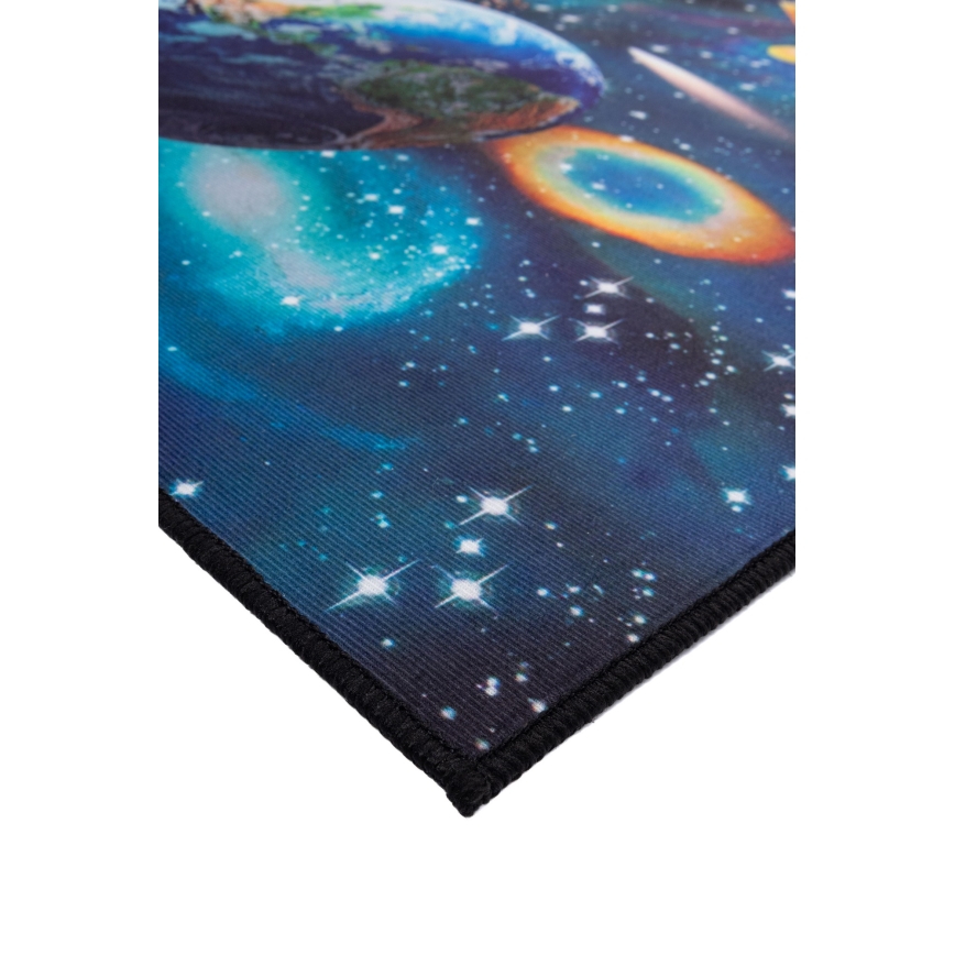 Gyerek csúszásgátló szőnyeg PRINT 3D 120x160 cm bolygók/színes