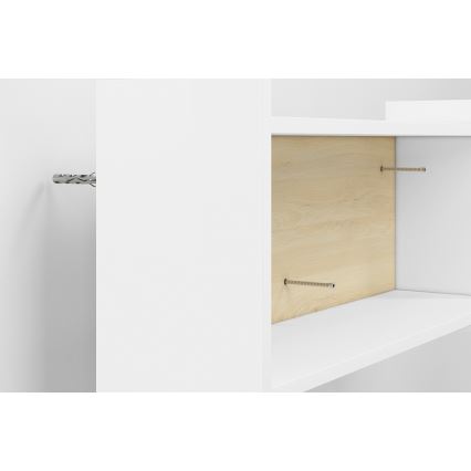 Gyerek falipolc BUBO 35x72 cm fehér/világos bükk