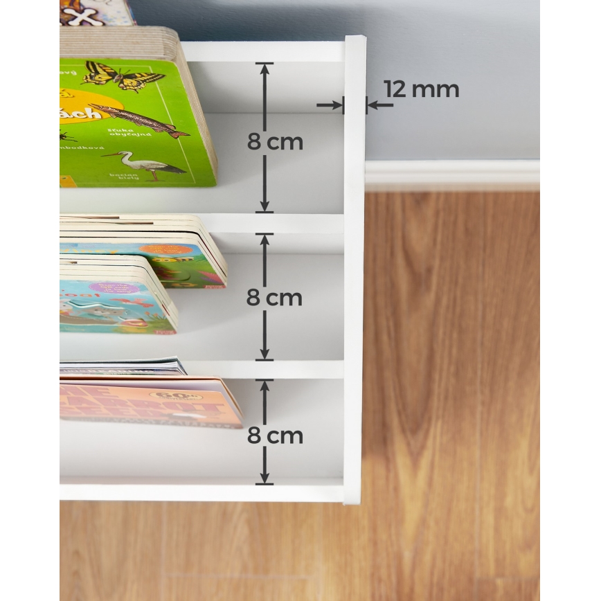 Gyermek könyvespolc fiókkal ANET fehér