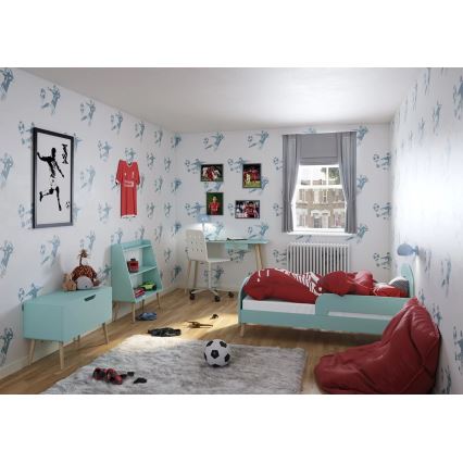 Gyermek könyvtár GAIA 80x81,3 cm türkiz/dub