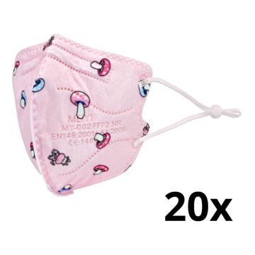 Gyerek maszk FFP2 NR Kids gombák 20db