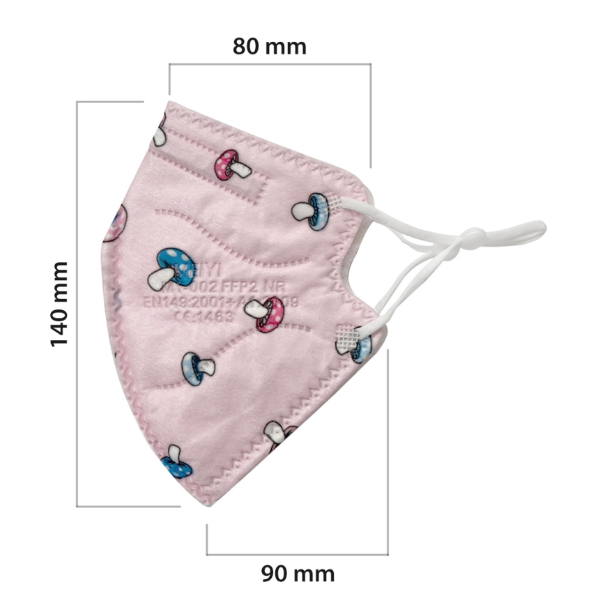 Gyerek maszk FFP2 NR Kids gombák 20db