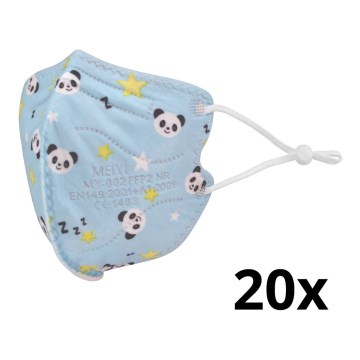Gyerek maszk FFP2 NR Kids pandák 20db