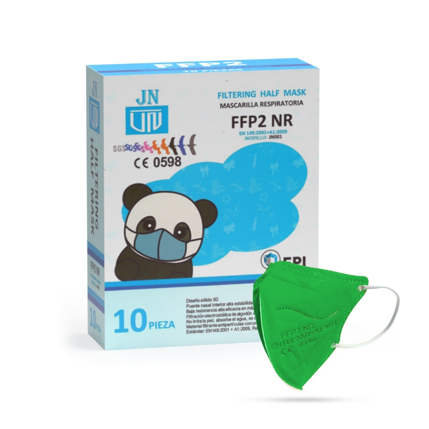 Gyerek Maszk FFP2 NR Kids zöld 1db