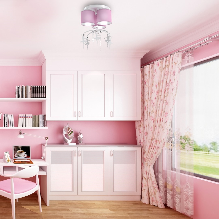 Gyerek mennyezeti lámpa BALLET 3xE27/60W/230V