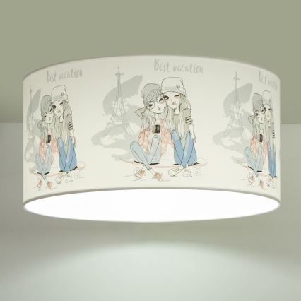 Gyerek mennyezeti lámpa GIRLS VIBES 1xE27/60W/230V átm. 40 cm Paris