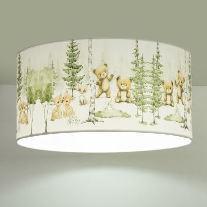 Gyerek mennyezeti lámpa KIDS ROOM 1xE27/60W/230V, Ø 40 cm, állatkás