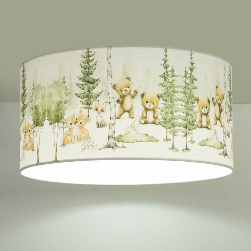 Gyerek mennyezeti lámpa KIDS ROOM 1xE27/60W/230V, Ø 40 cm, állatkás