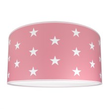 Gyerek mennyezeti lámpa STARS PINK 2xE27/60W/230V rózsaszín