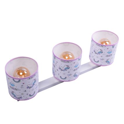 Gyerek mennyezeti lámpa UNICORN 3xE27/60W/230V
