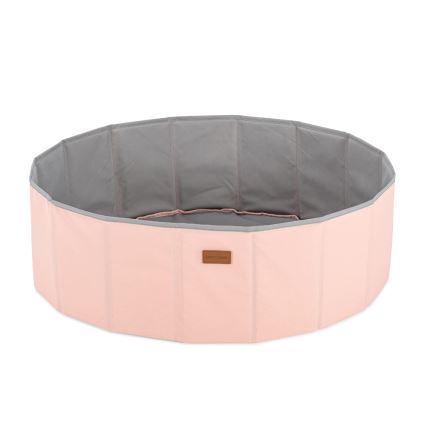 Gyerek száraz medence labdákkal, átmérő 80 cm, rózsaszín/szürke