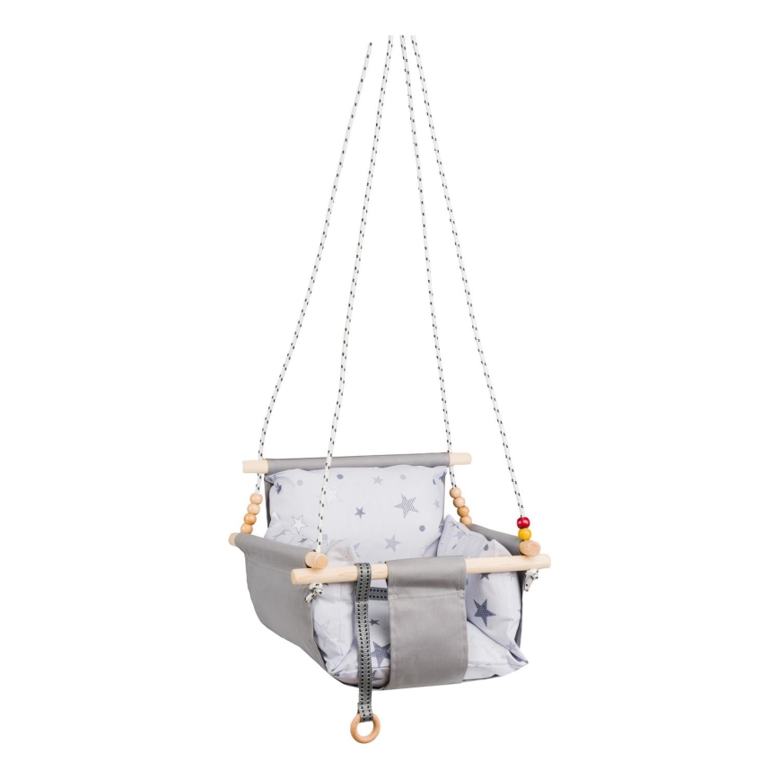 Gyerek textil hinta SELALE fehér/szürke