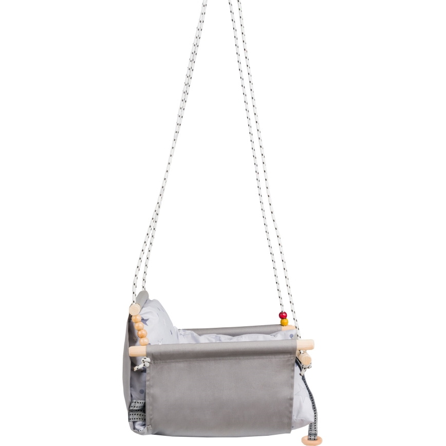 Gyerek textil hinta SELALE fehér/szürke