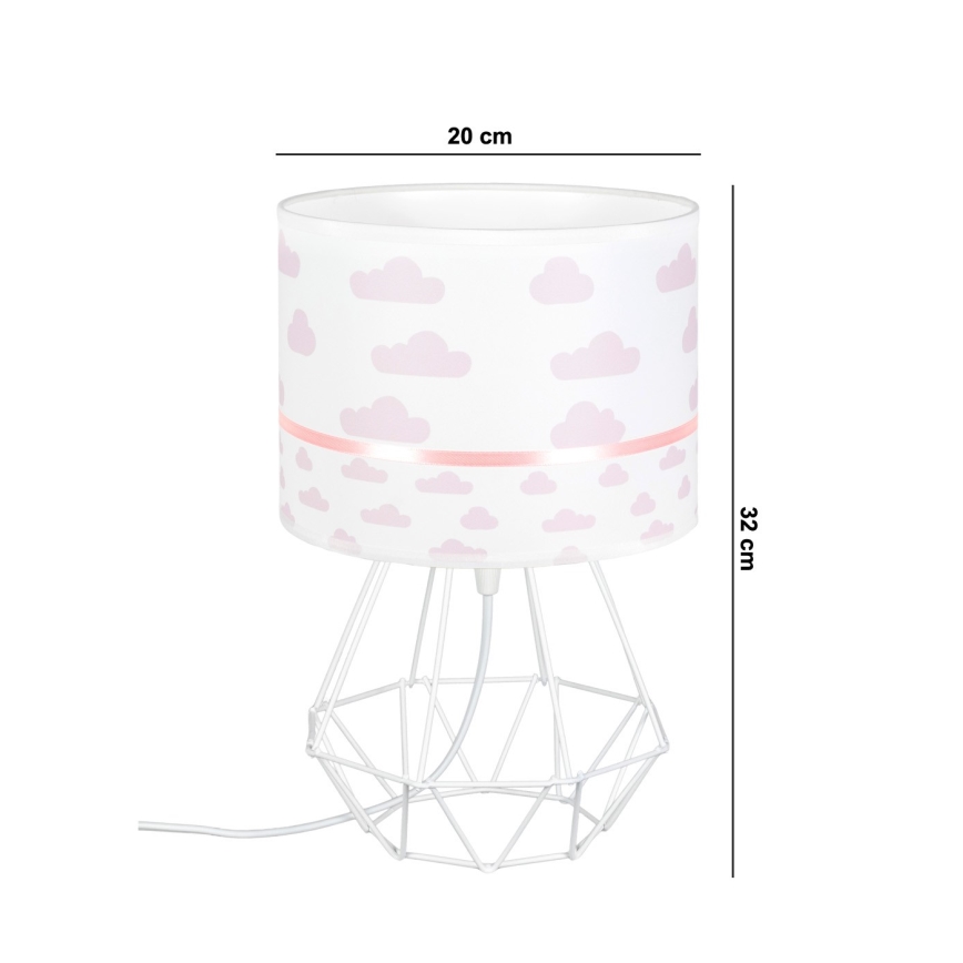 Gyereklámpa PIKKI 1xE27/60W/230V rózsaszín