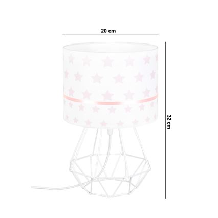 Gyereklámpa PIKKI 1xE27/60W/230V rózsaszín