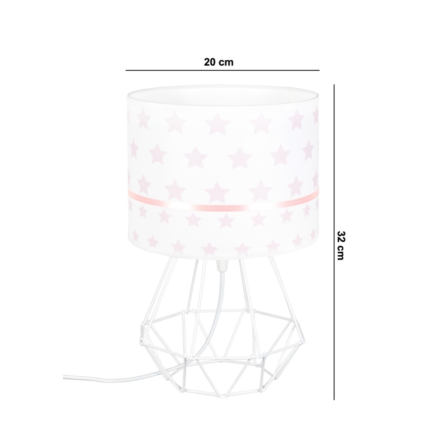 Gyereklámpa PIKKI 1xE27/60W/230V rózsaszín