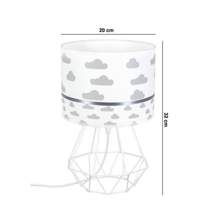 Gyereklámpa PIKKI 1xE27/60W/230V szürke