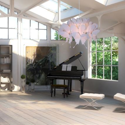 Gyerekszoba csillár FARFALLA 1xE27/60W/230V rózsaszín