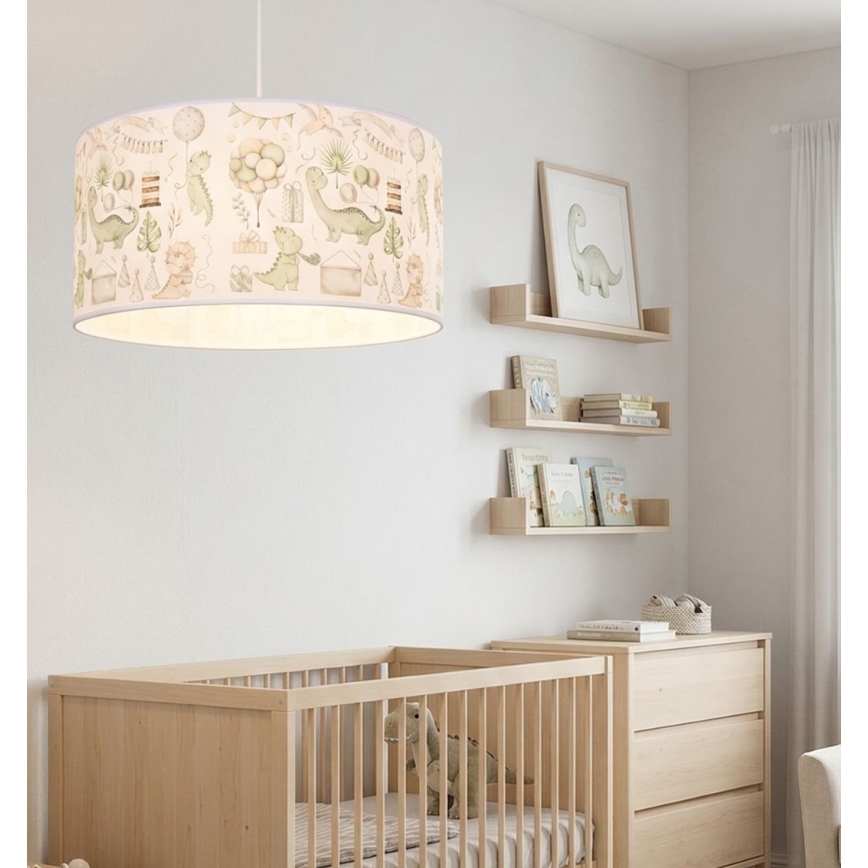 Gyerekszoba csillár KIDS ROOM 1xE27/60W/230V, átm. 40 cm, dinoszaurusz