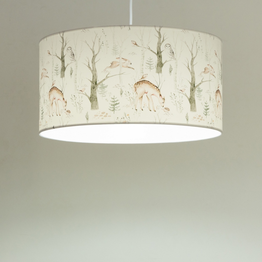 Gyerekszoba csillár KIDS ROOM 1xE27/60W/230V Ø 40 cm állatfigurákkal