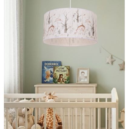 Gyerekszoba csillár KIDS ROOM 1xE27/60W/230V Ø 40 cm állatfigurákkal